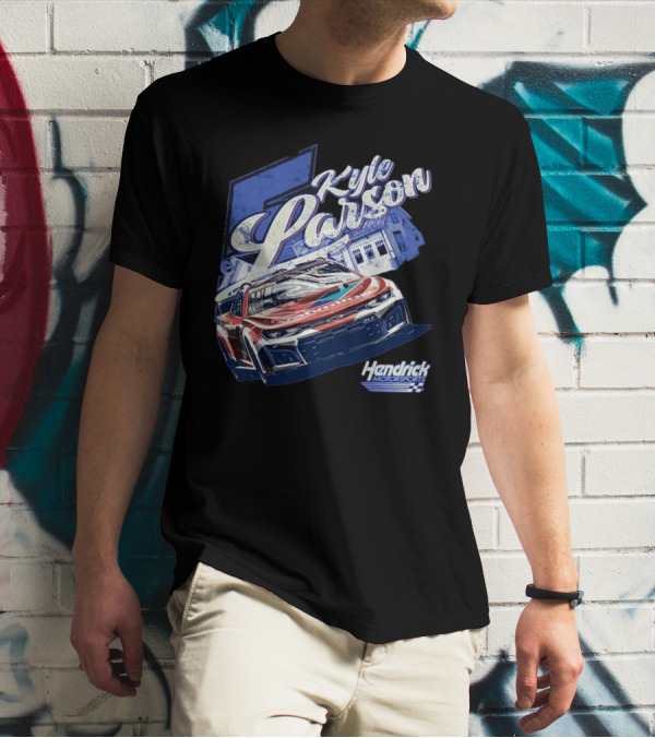Kyle Larson Hendrick Motorsports Valvoline Racing Car T-Shirt