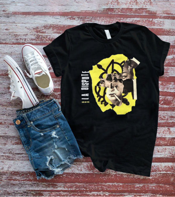 La Dispute Tour 2025 Yellow Collage Face Art T-Shirt