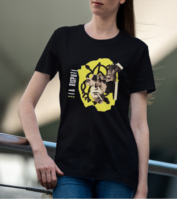 La Dispute Tour 2025 Yellow Collage Face Art T-Shirt