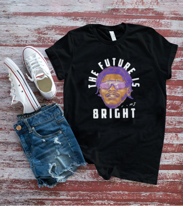 Lamar Jackson Baltimore Ravens NFL Football The Future Is Bright Vintage Sunglasses Signature T-Shirt