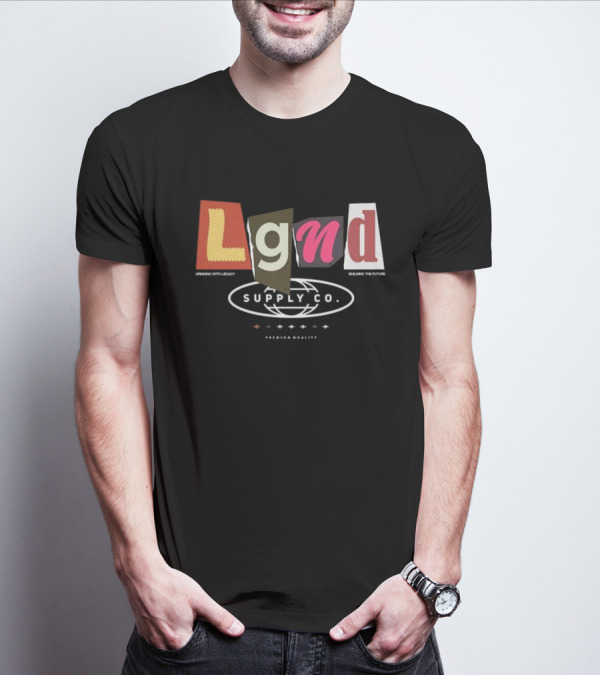 Lgnd Supply Co Ransom Cutout Letter Style T-Shirt