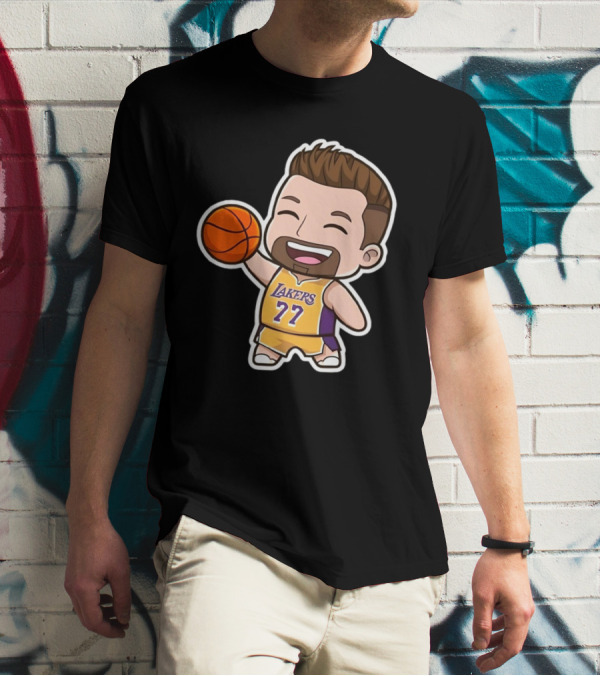 Luka Doncic Lakers 77 Chibi Cartoon Basketball T-Shirt