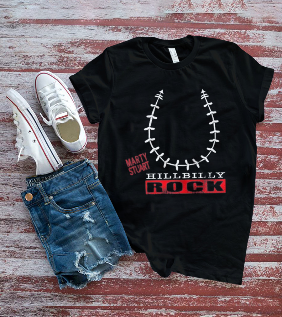 Marty Stuart HillBilly Rock Horseshoe Design T-Shirt