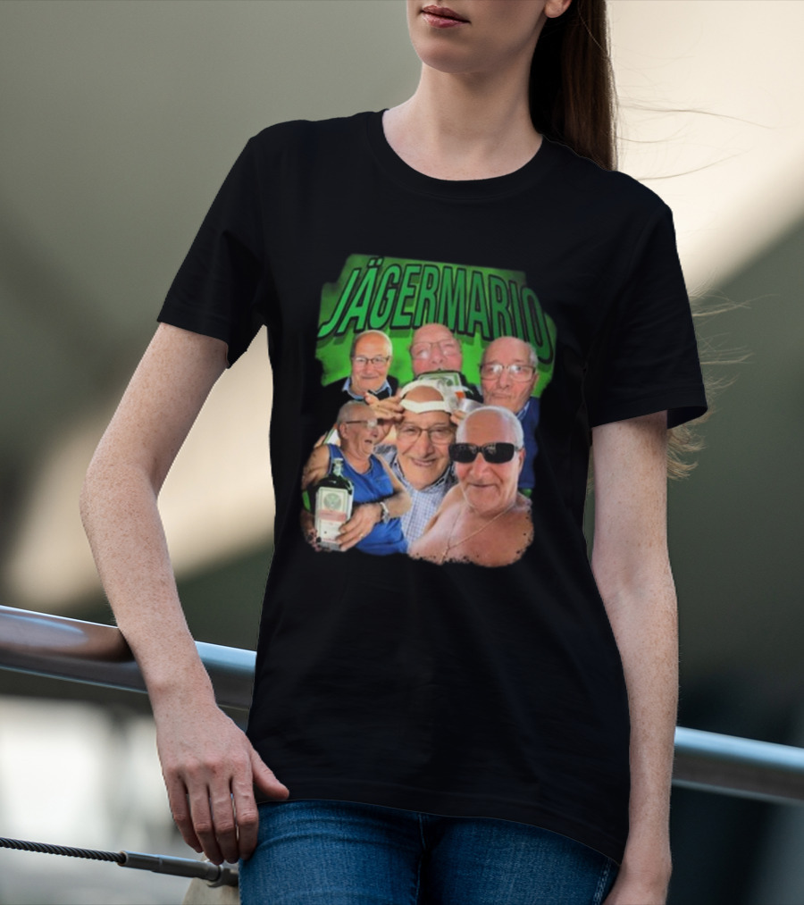 Marioscerra5 Jägermario Sigma Funny Multiphoto Collage T-Shirt