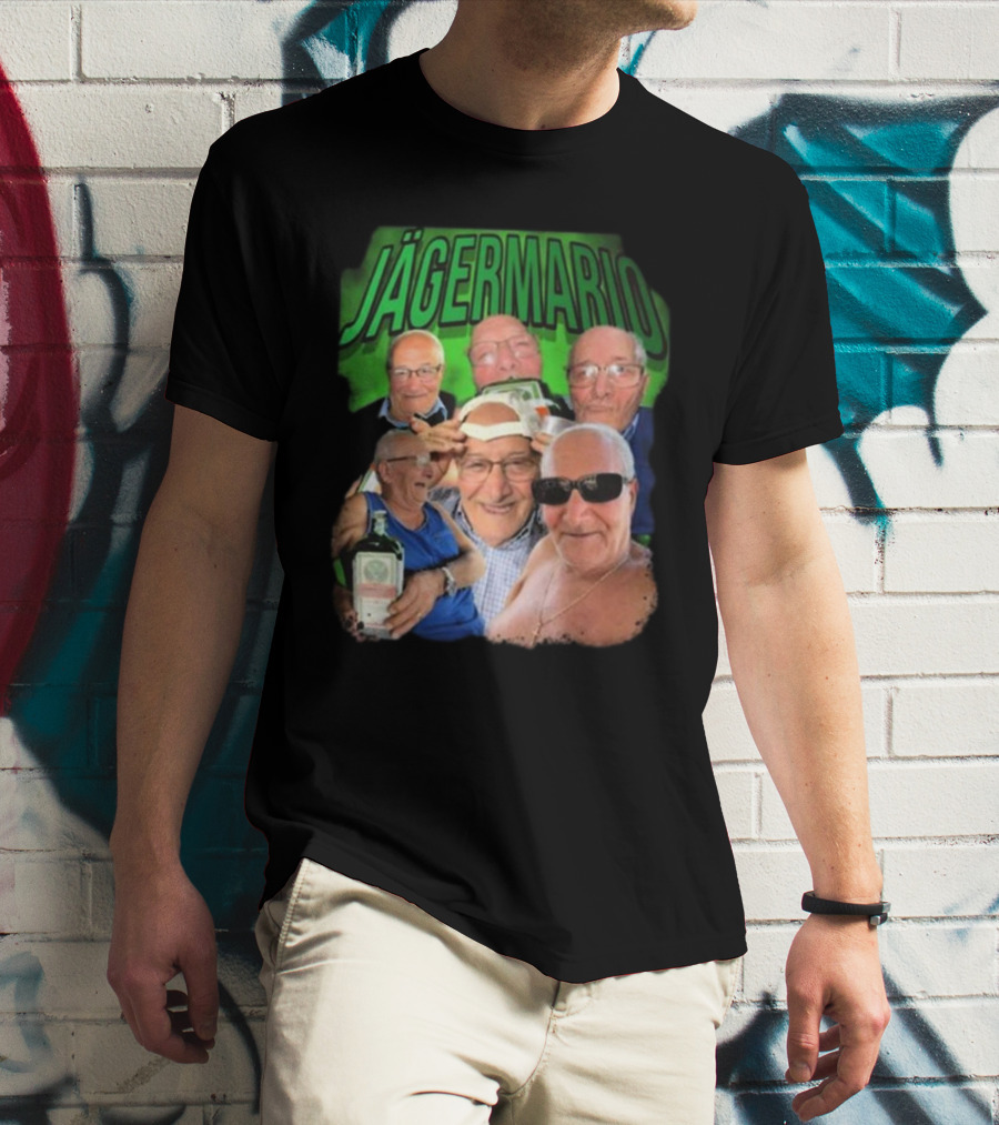 Marioscerra5 Jägermario Sigma Funny Multiphoto Collage T-Shirt