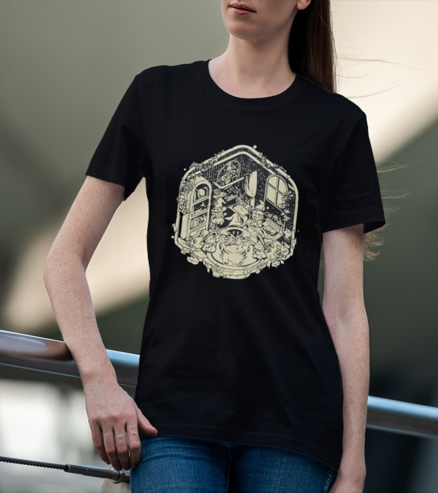 Mage’s Midnight Brew Enchanted Wizard Gathering In Mystical Study Room T-Shirt