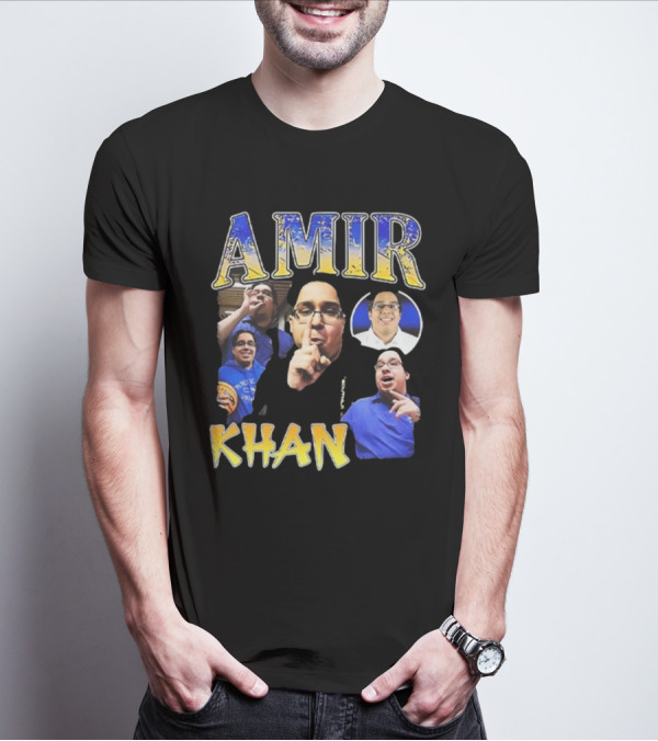 Amir Khan McNeese State University Blue And Gold Style T-Shirt