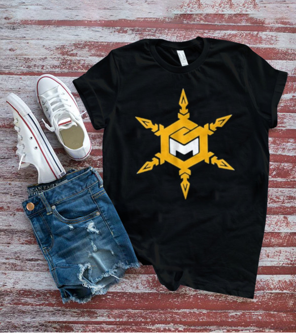 Mike Sainristil M Yellow Snowflake Emblem T-Shirt