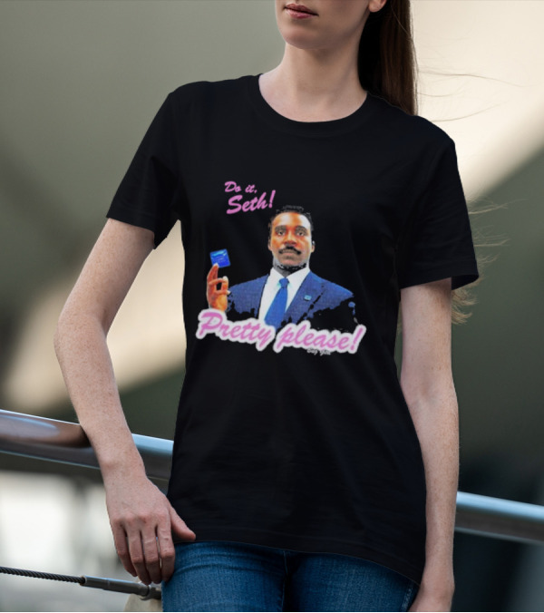 Do It Seth Pretty Please! Milchick Holding Blue Card T-Shirt