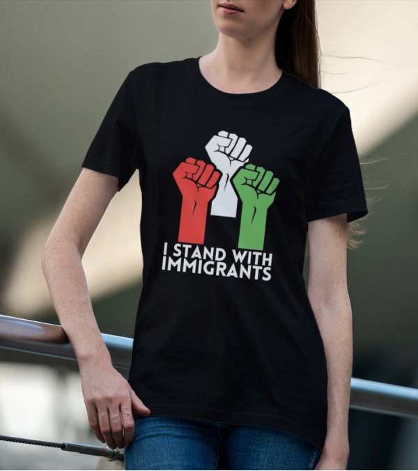 Mexican I Stand With Immigrants Fist Symbol T-Shirt