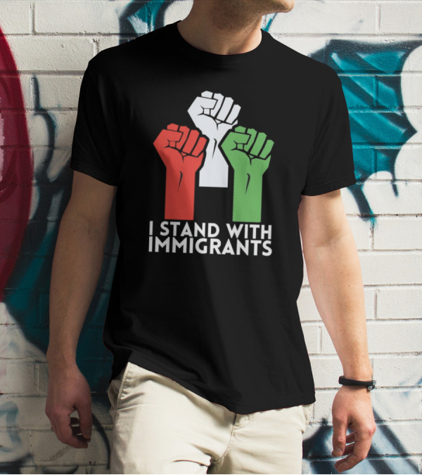 Mexican I Stand With Immigrants Fist Symbol T-Shirt
