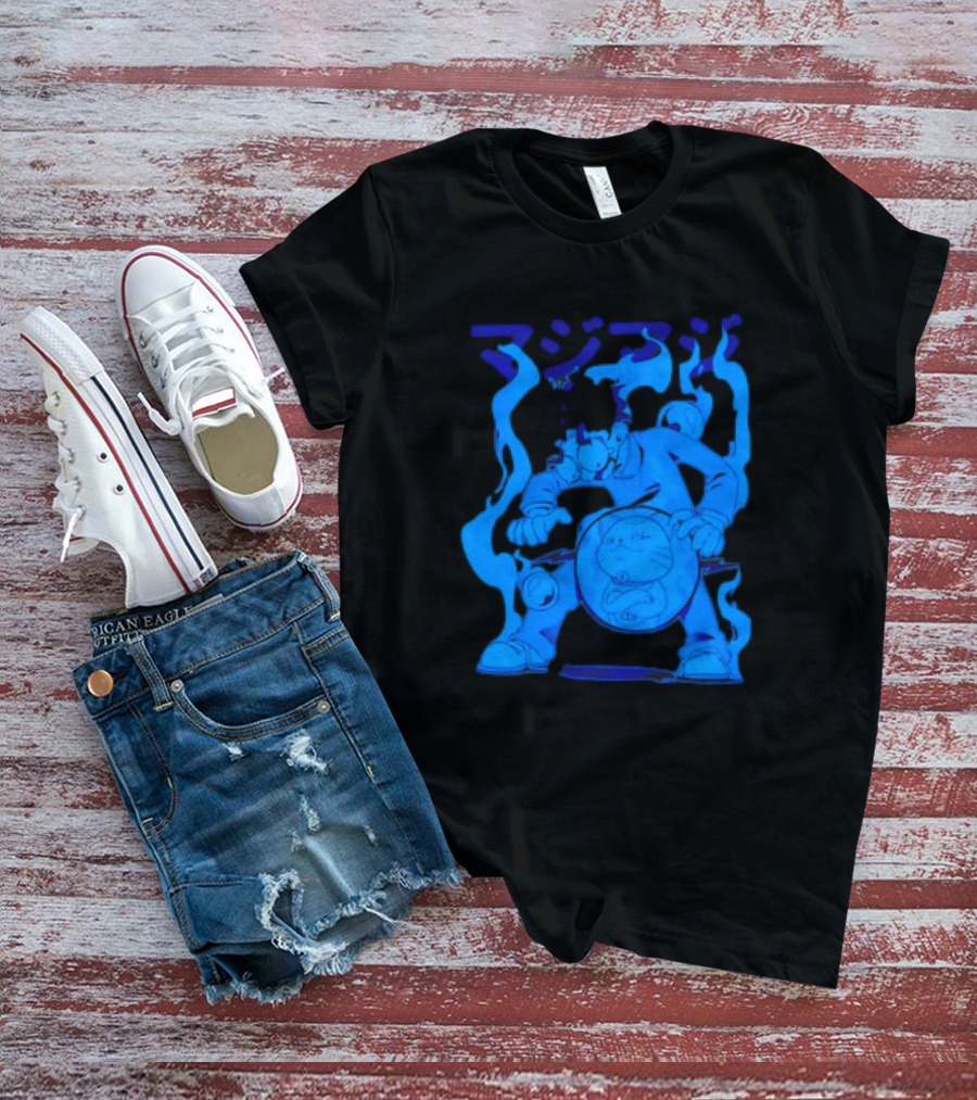 Dandadan My Balls Manga Character With Blue Aura T-Shirt