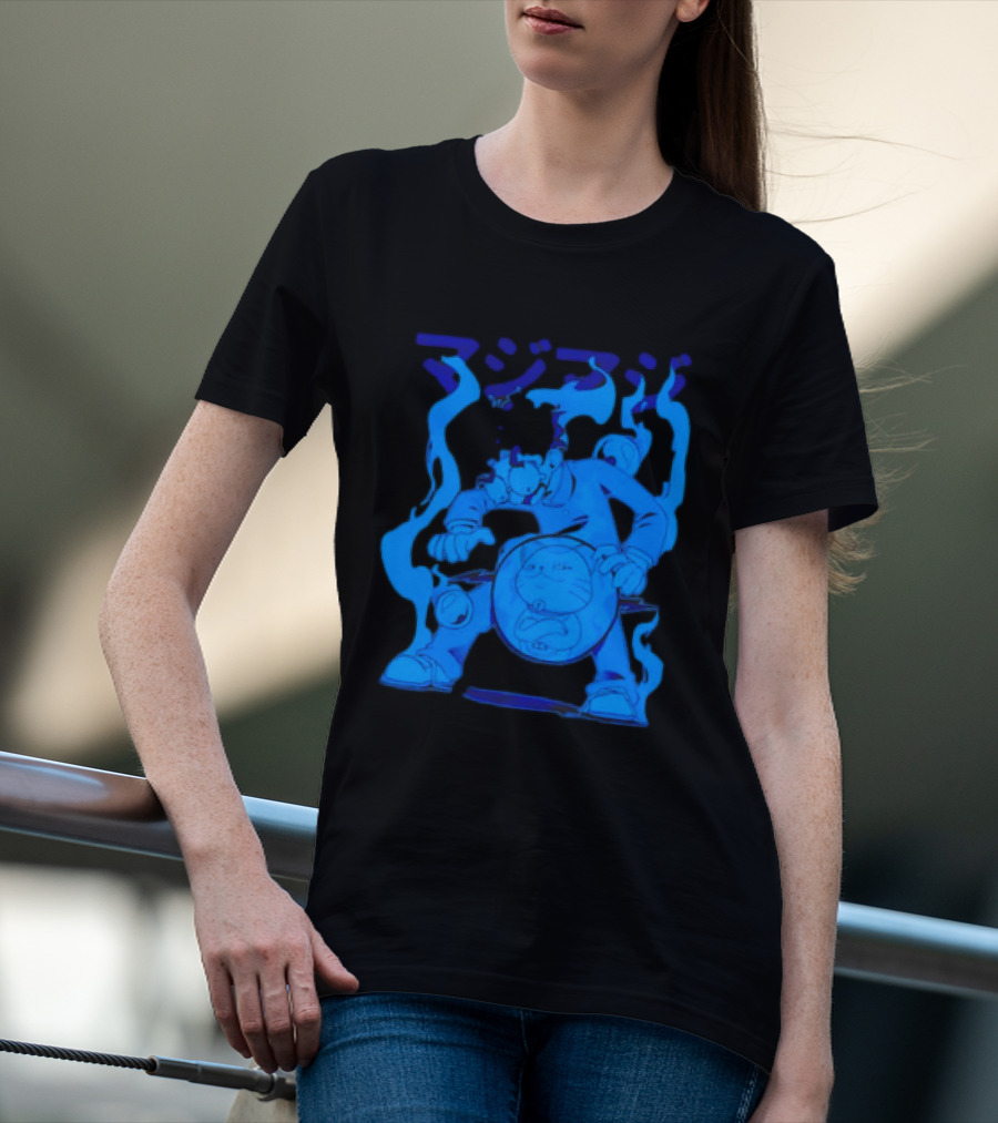 Dandadan My Balls Manga Character With Blue Aura T-Shirt