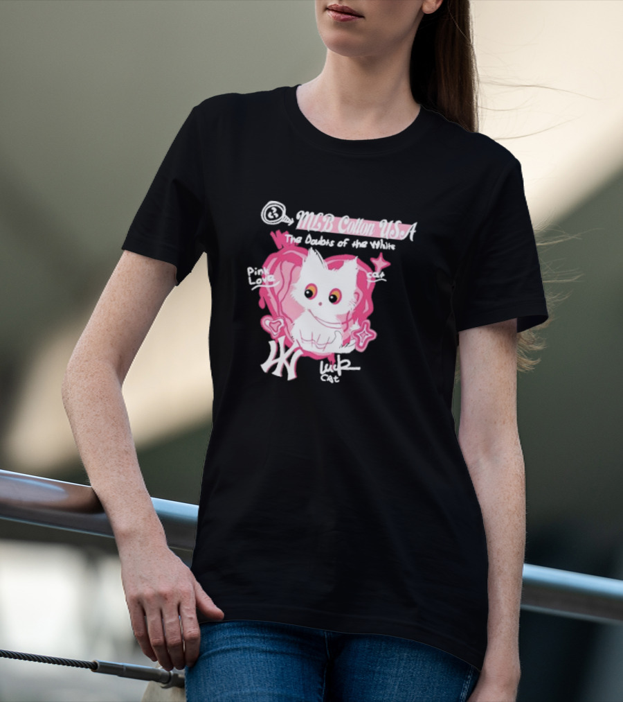 MLB Cotton USA The Doubts Of Our Values Lucky Cat T-Shirt