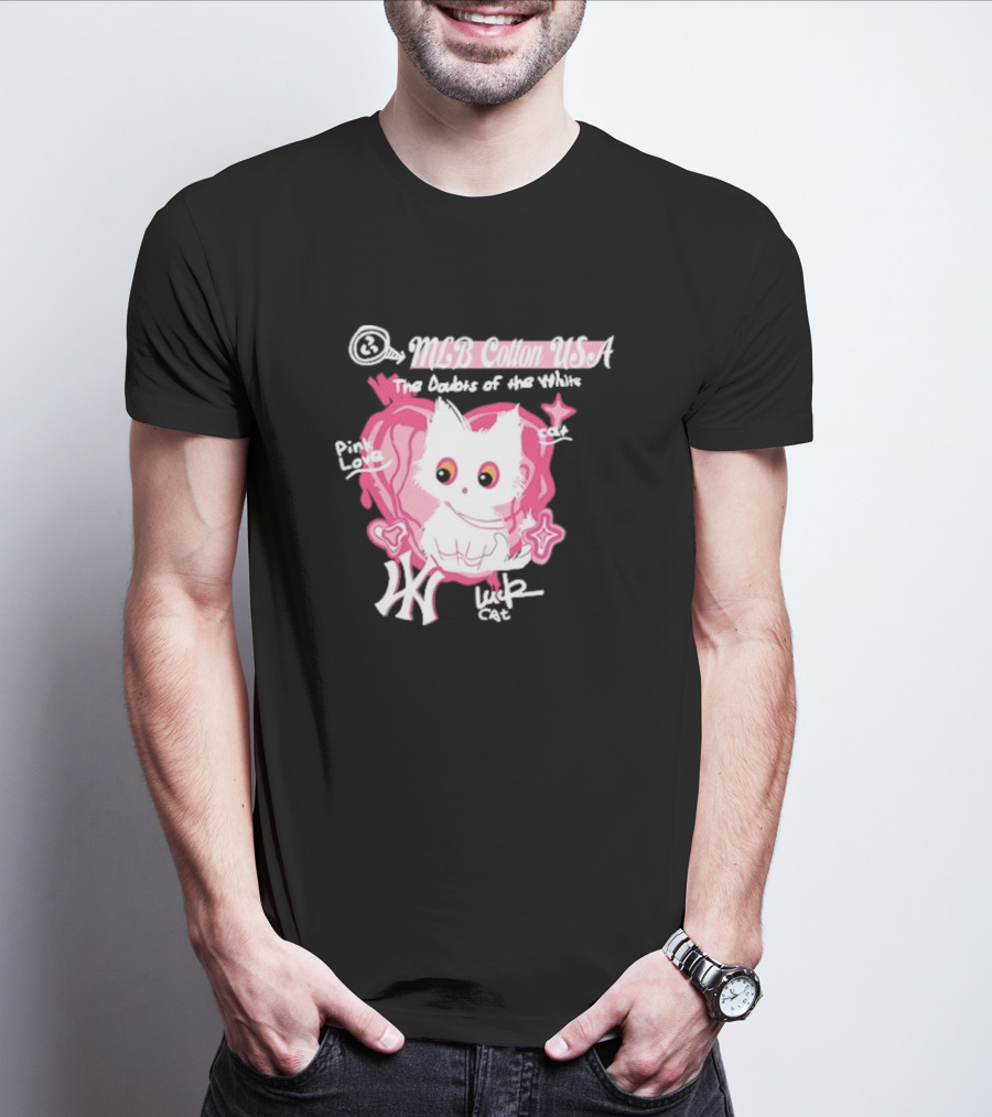 MLB Cotton USA The Doubts Of Our Values Lucky Cat T-Shirt
