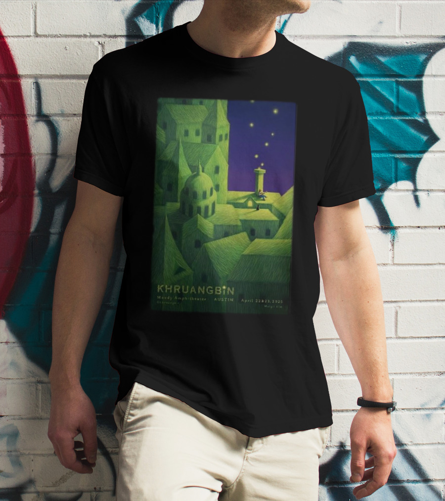 Khruangbin Moody Amphitheater Austin April 22 23 2025 Murugi Kim Artwork T-Shirt