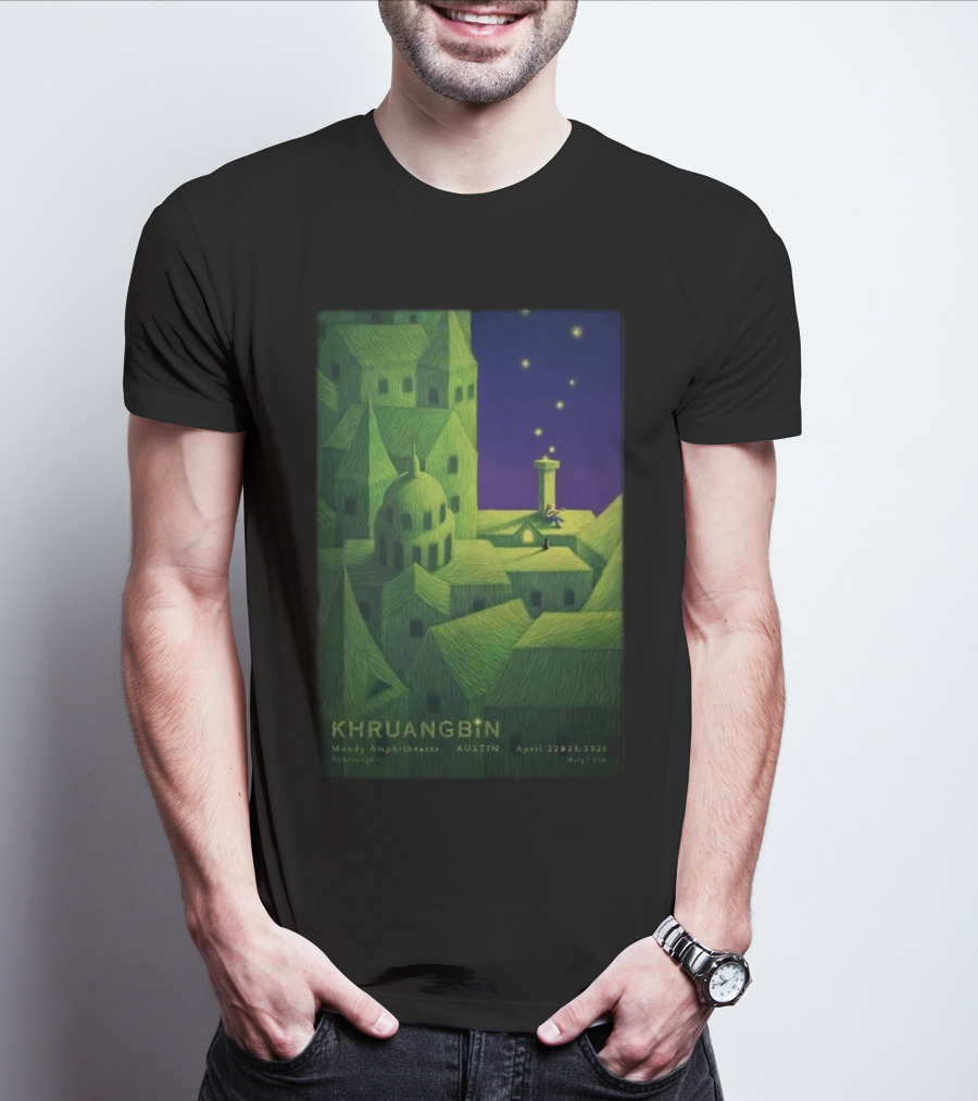 Khruangbin Moody Amphitheater Austin April 22 23 2025 Murugi Kim Artwork T-Shirt