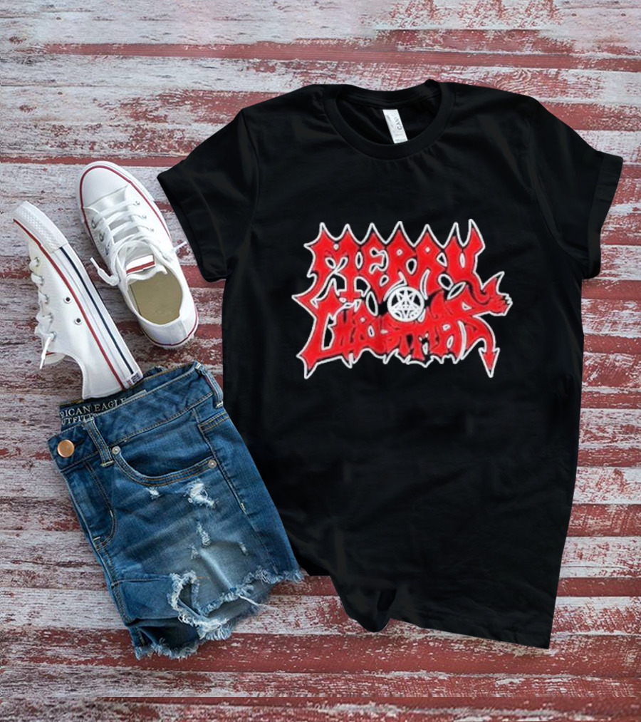 Merry Christmas Devil Pentagram Morbid Xmas T-Shirt