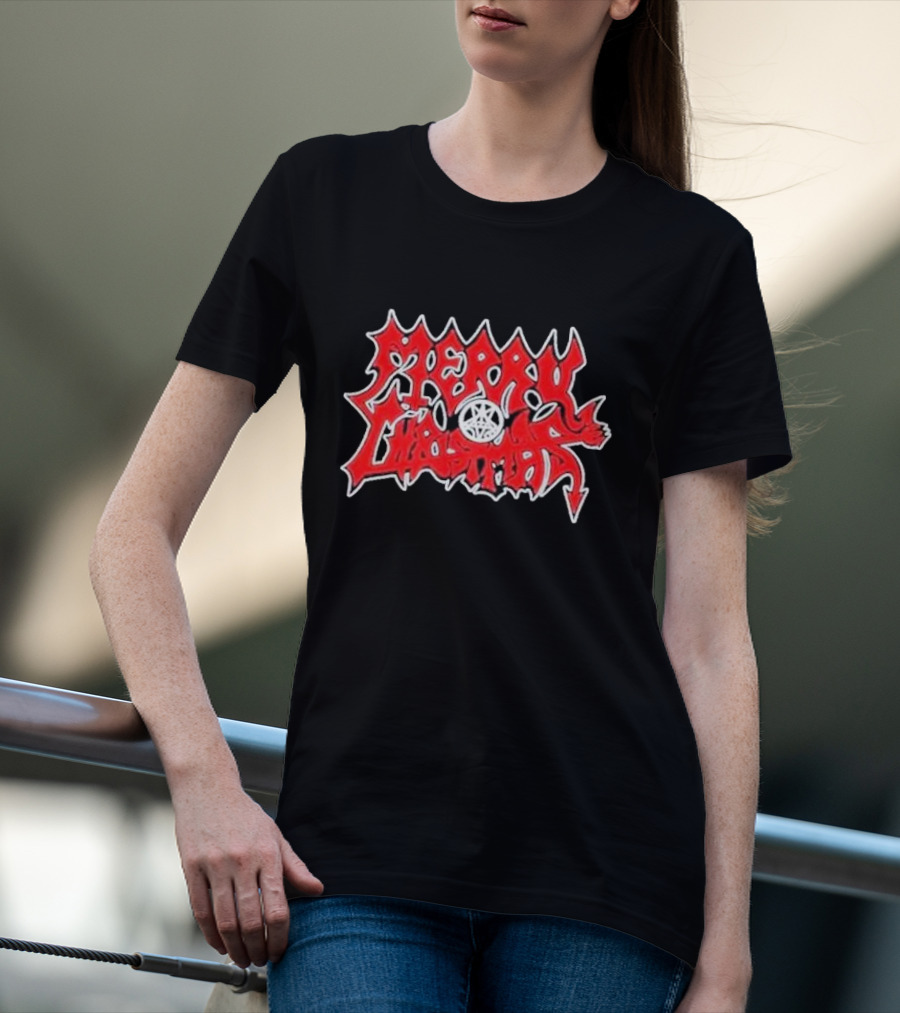 Merry Christmas Devil Pentagram Morbid Xmas T-Shirt