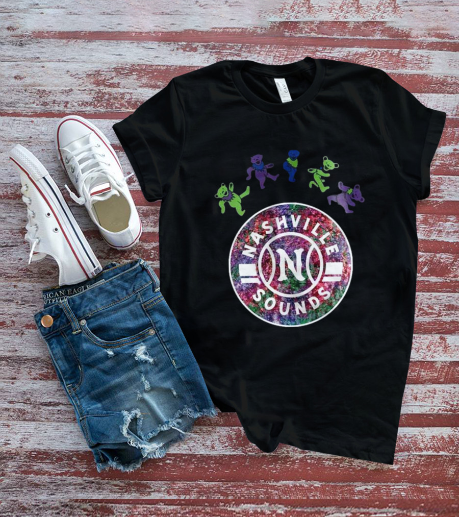 Nashville Sounds Grateful Dead Dancing Bears Baseball 2025 T-Shirt