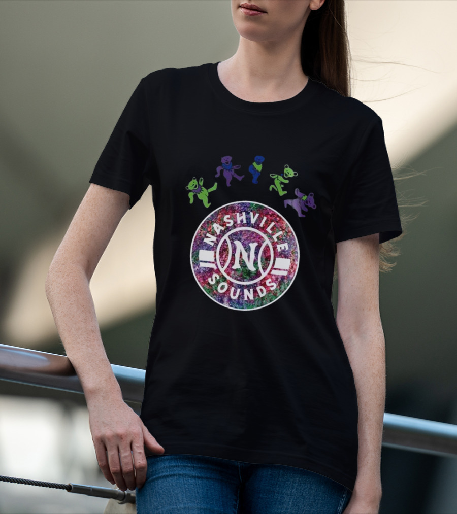 Nashville Sounds Grateful Dead Dancing Bears Baseball 2025 T-Shirt