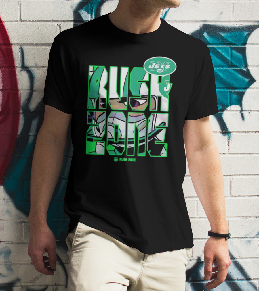 New York Jets NFL Rush Zone Cartoon Football Jets T-Shirt