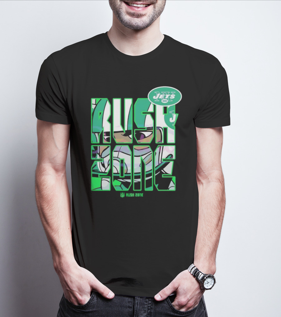New York Jets NFL Rush Zone Cartoon Football Jets T-Shirt