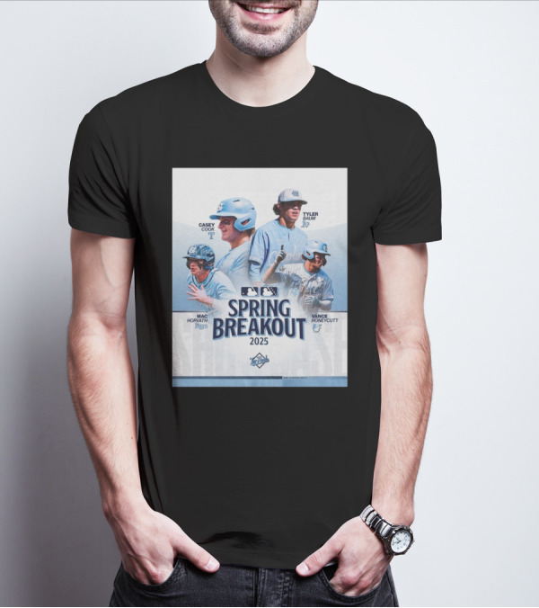 North Carolina Tar Heels Baseball Spring Breakout 2025 Casey Cook Tyler Baum Mac Horvath Vance Honeycutt MLB T-Shirt