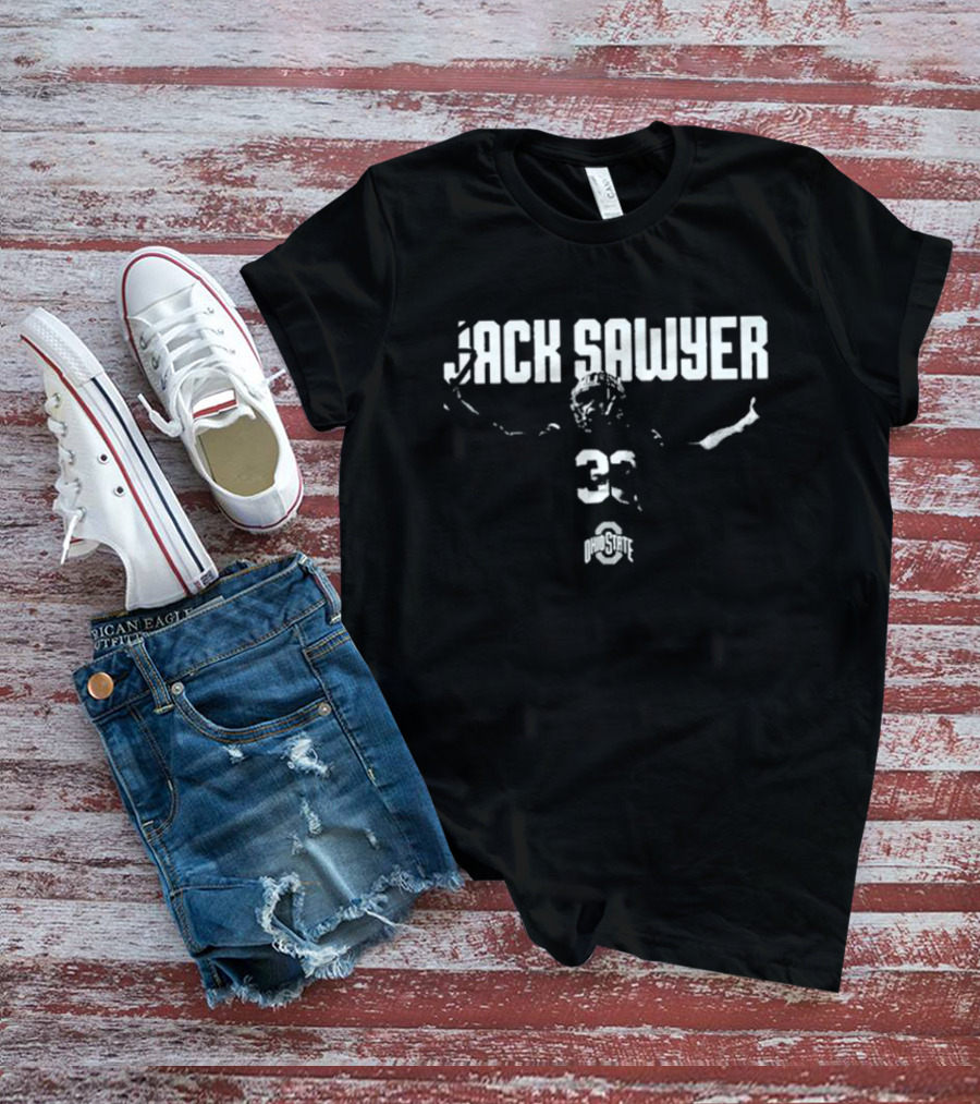 Ohio State Sack Sawyer Jack Sawyer Football Number 33 T-Shirt