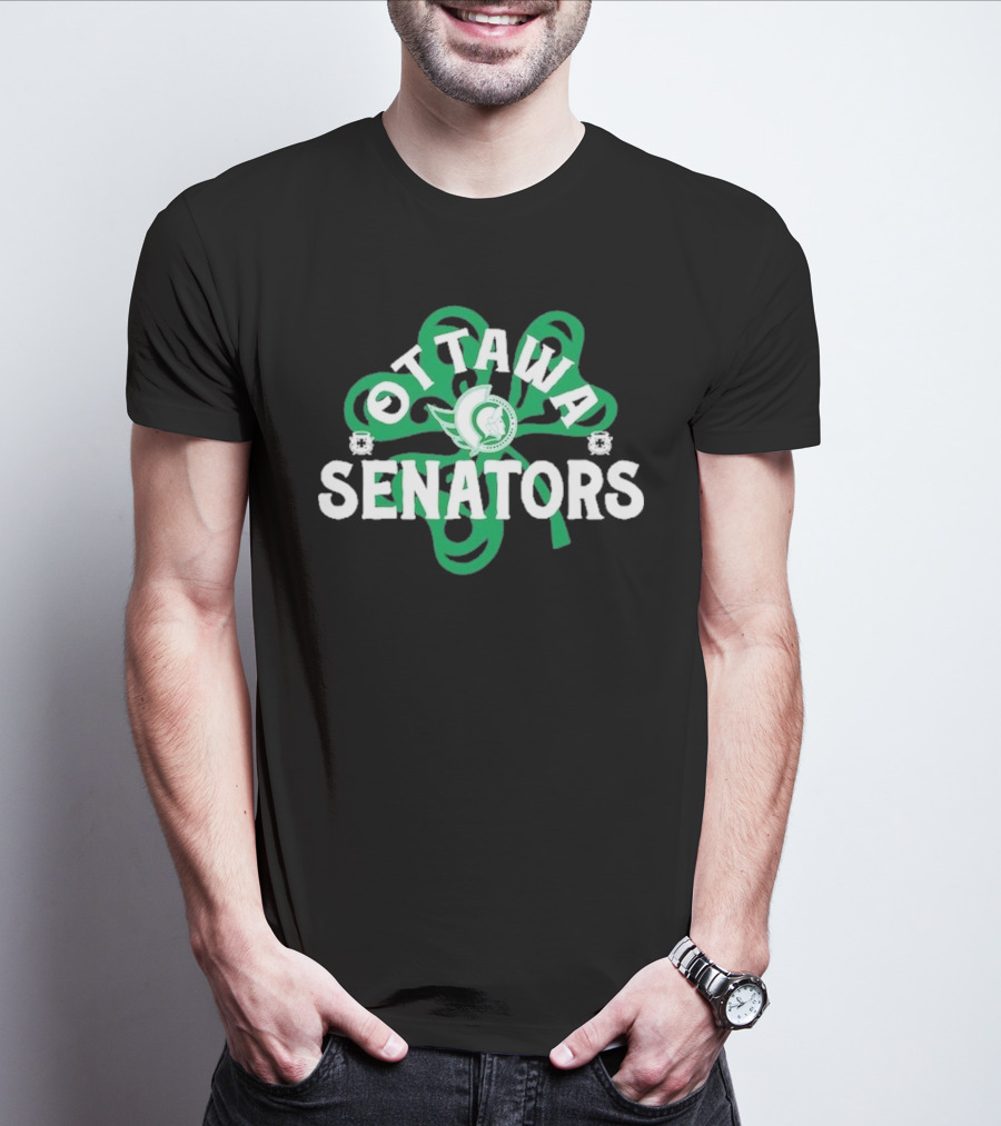 Ottawa Senators St. Patrick's Day Shamrock Hockey Richmond T-Shirt