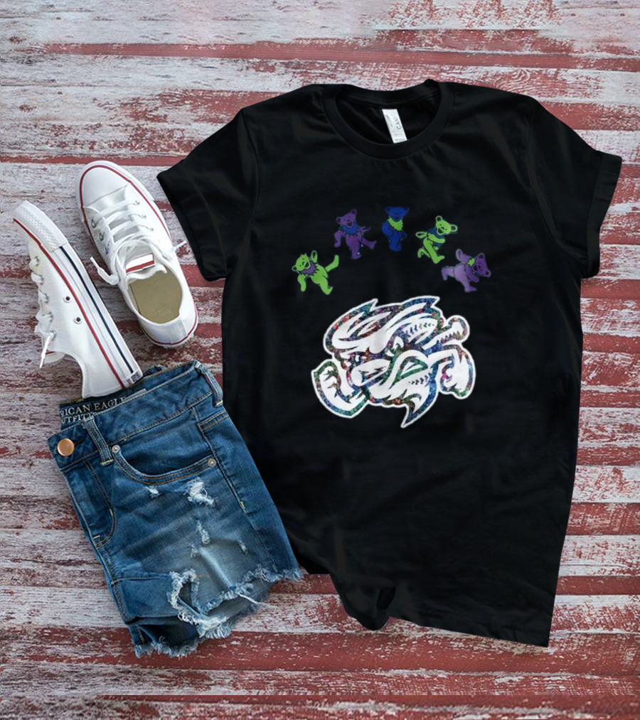 Omaha Storm Chasers Grateful Dead Night 2025 Baseball Dancing Bears T-Shirt