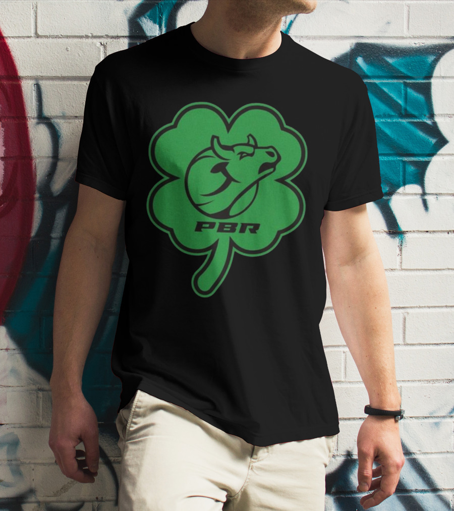 PBR Bull Head Clover Emblem T-Shirt