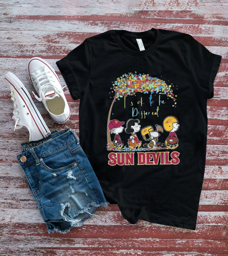 Peanuts It’s Ok To Be Different Arizona State Sun Devils T-Shirt