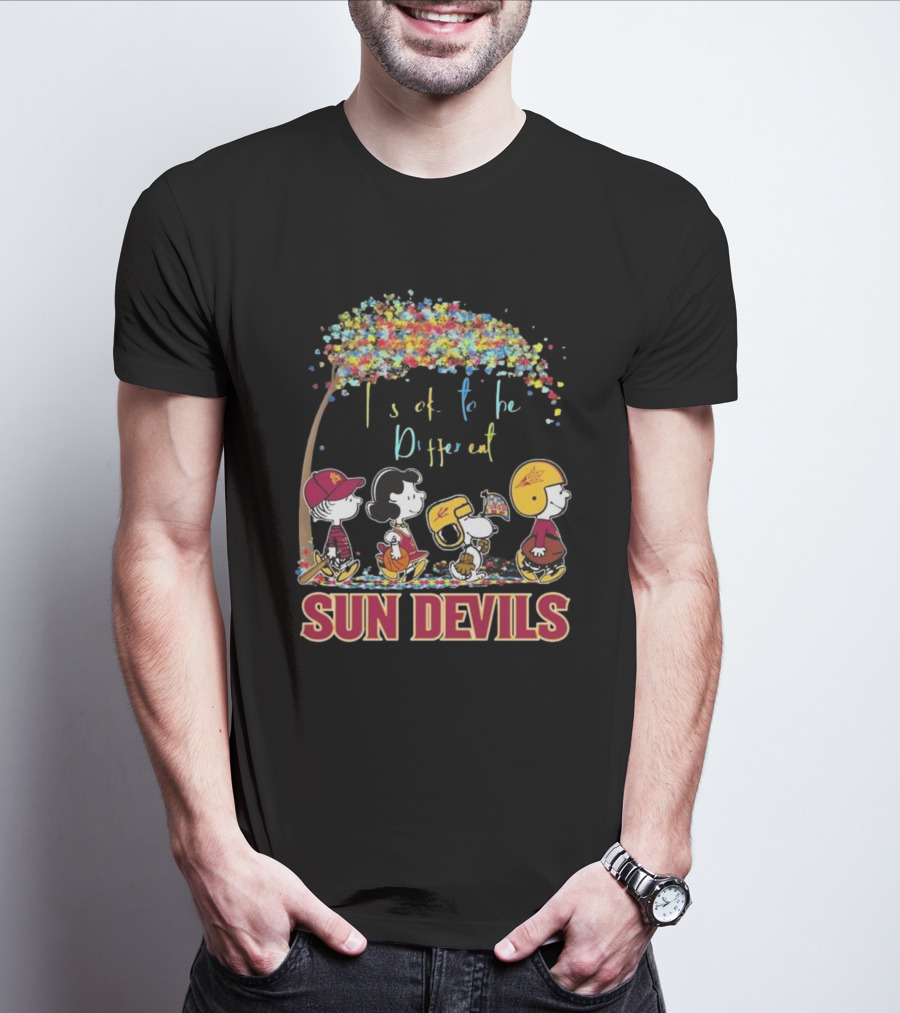 Peanuts It’s Ok To Be Different Arizona State Sun Devils T-Shirt