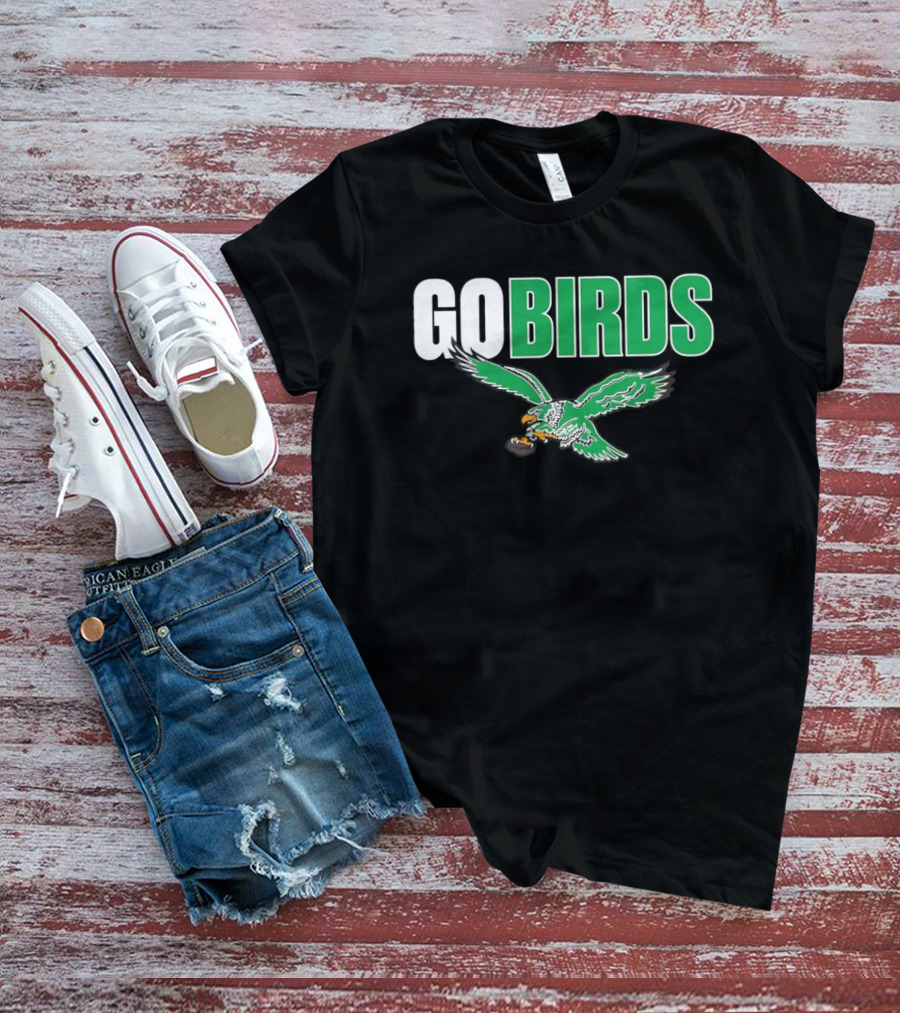 Philadelphia Eagles Go Birds Flying Eagle Emblem T-Shirt