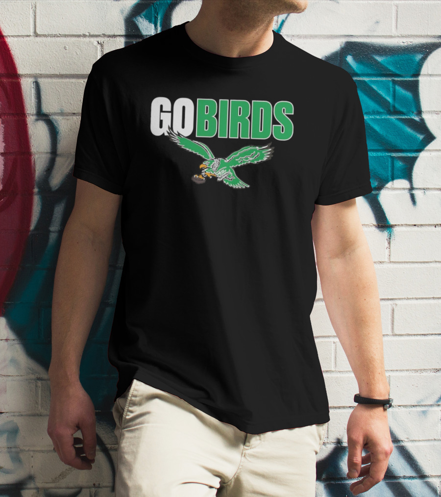 Philadelphia Eagles Go Birds Flying Eagle Emblem T-Shirt