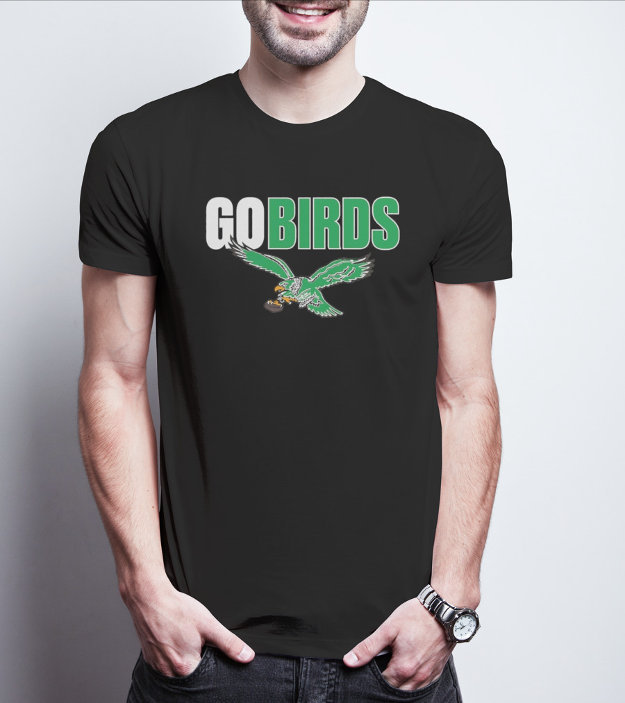 Philadelphia Eagles Go Birds Flying Eagle Emblem T-Shirt