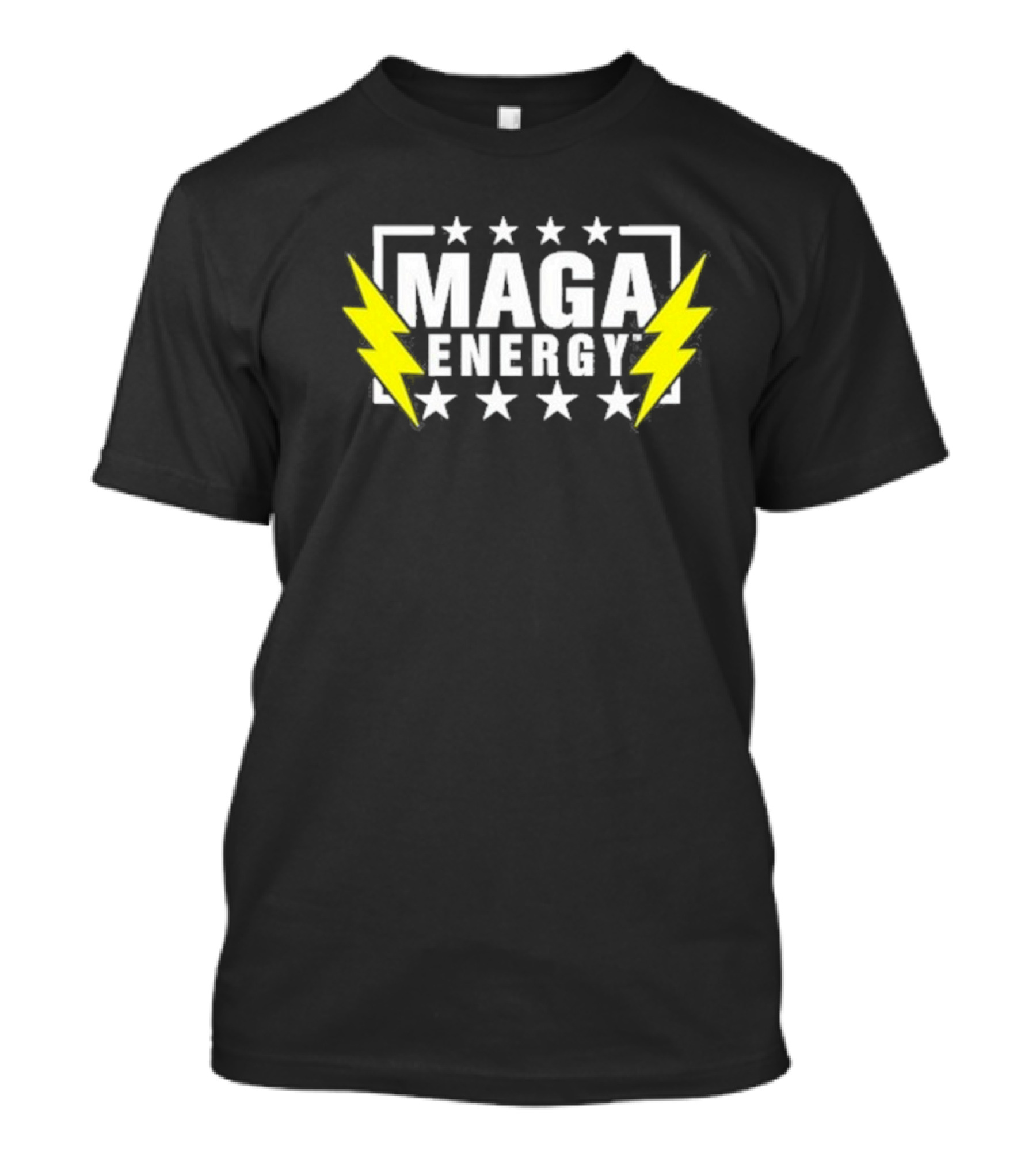 MAGA Energy Lightning Bolt Star Pattern T-Shirt