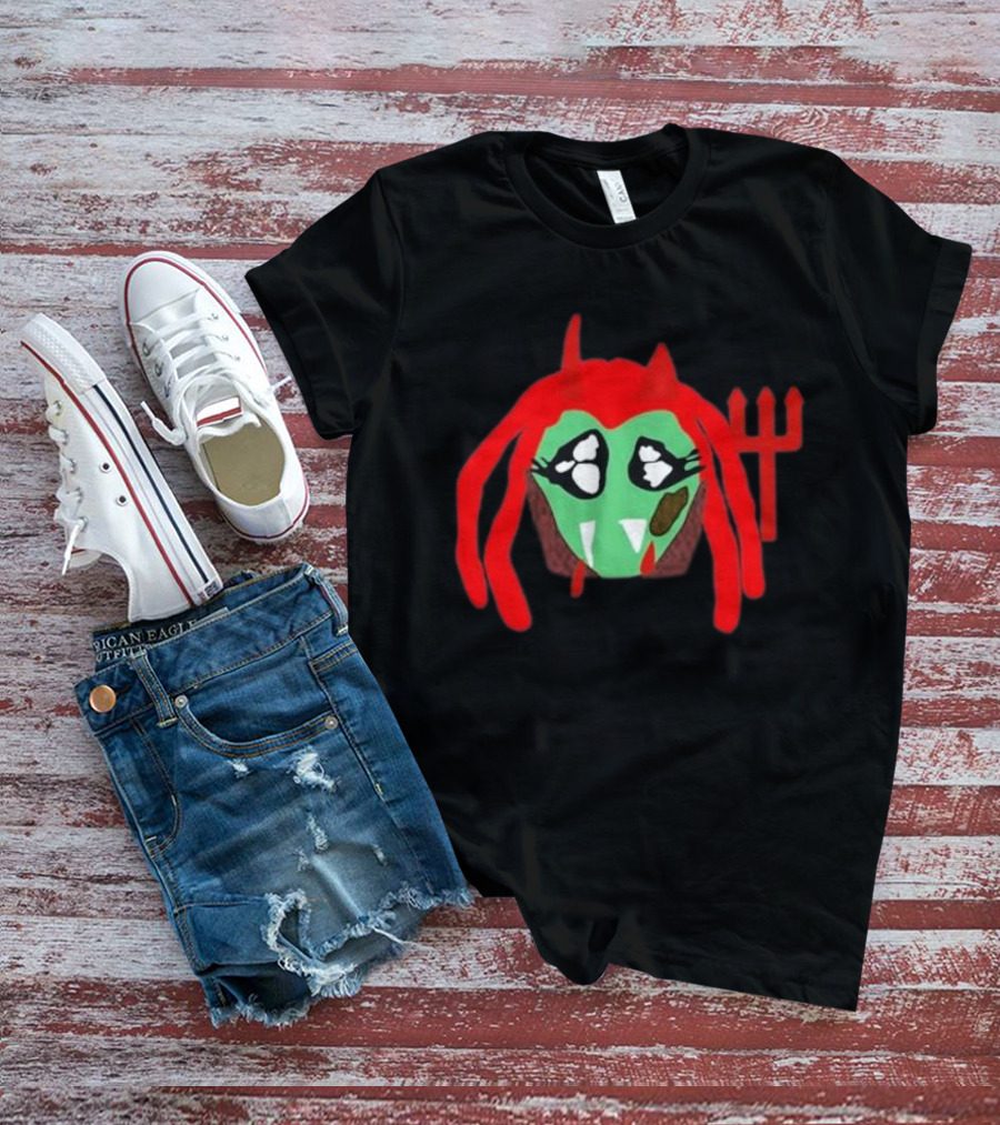 PlayboI CartI Whole Lotta Red Devil Mask Illustration T-Shirt