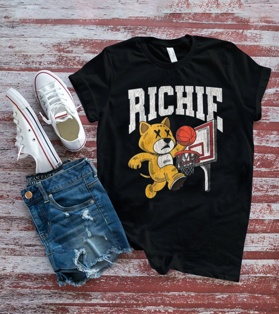 Richie Basketball Bear Dunk Playoff T-Shirt