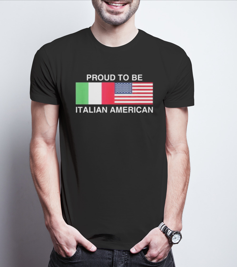 Proud To Be Italian American Flag USA Italy T-Shirt