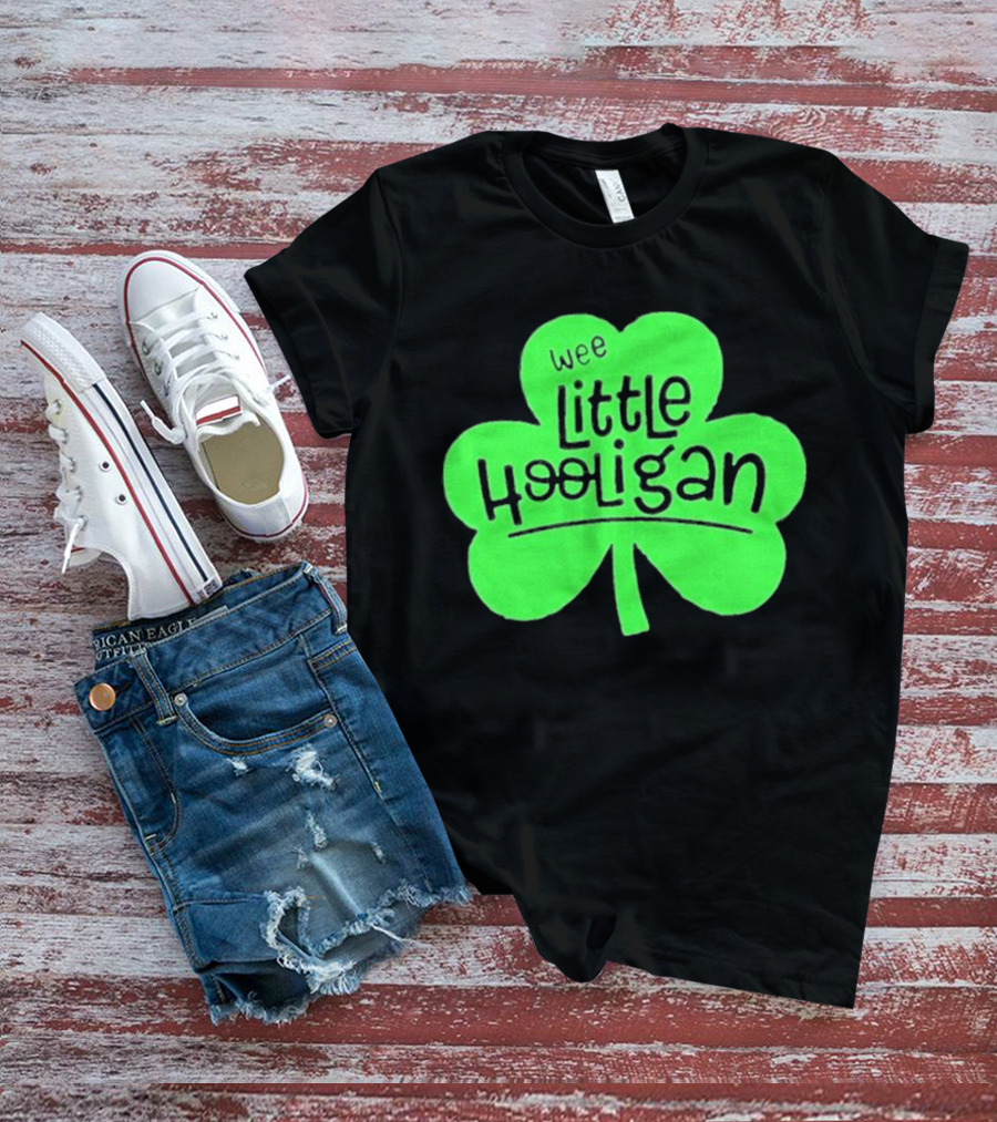 Wee Little Hooligan St Patricks Day Shamrock T-Shirt