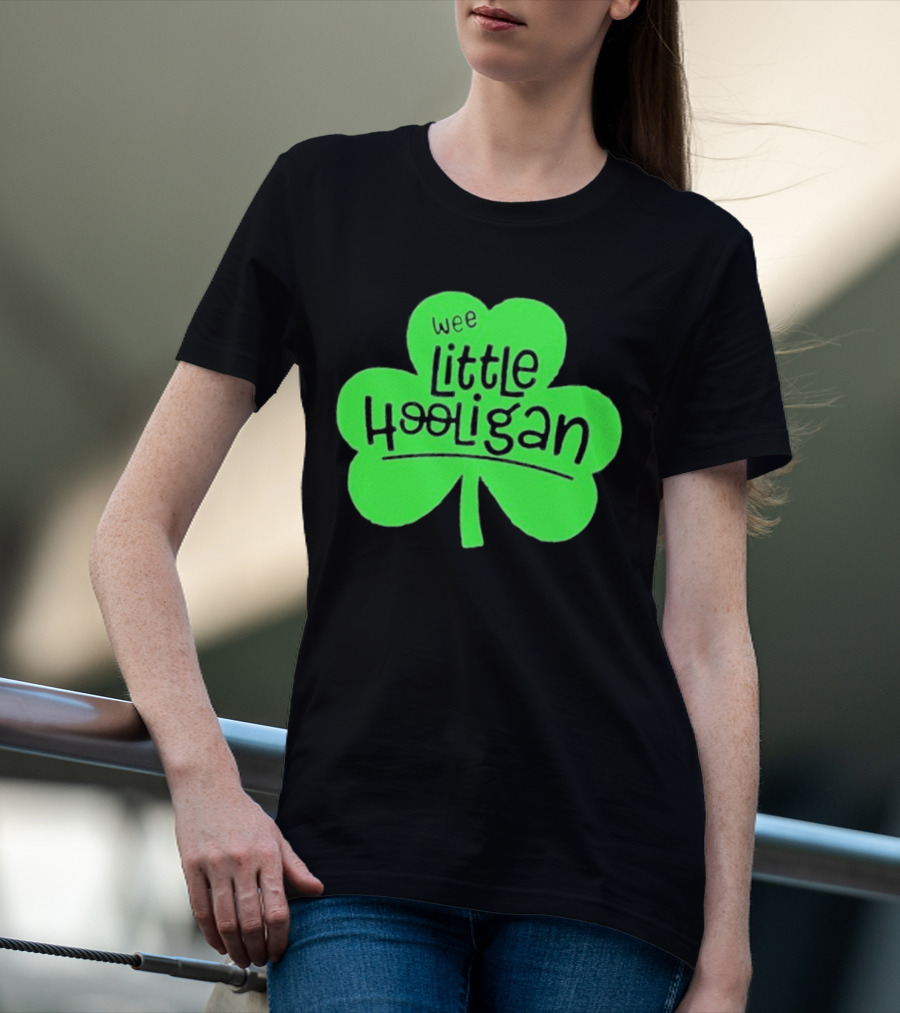 Wee Little Hooligan St Patricks Day Shamrock T-Shirt