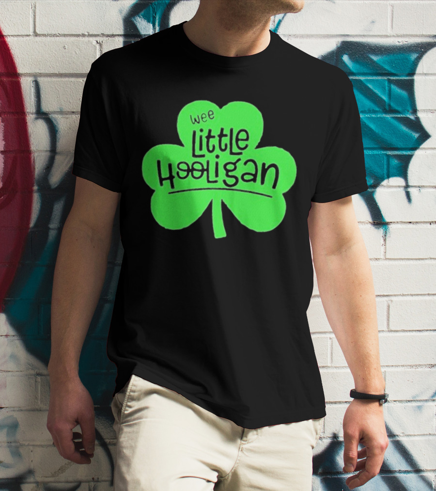 Wee Little Hooligan St Patricks Day Shamrock T-Shirt