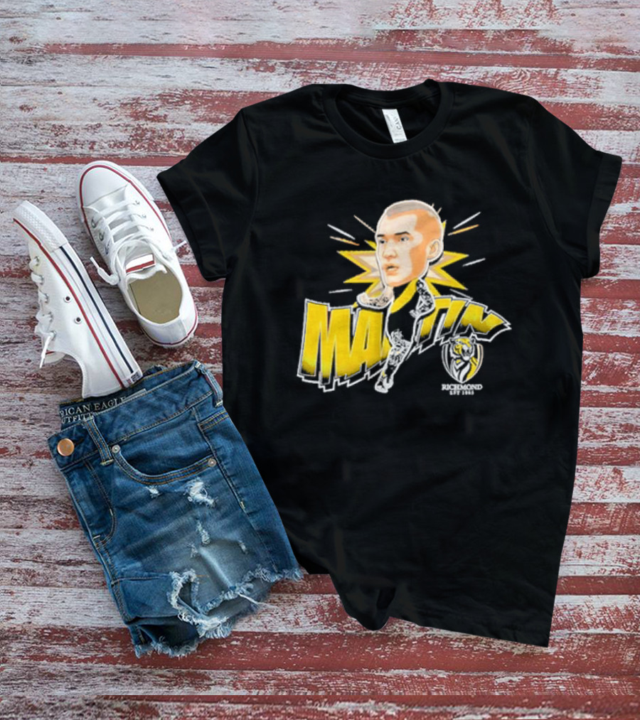 Richmond FC Dustin Martin Henrik Face With Yellow Highlights T-Shirt