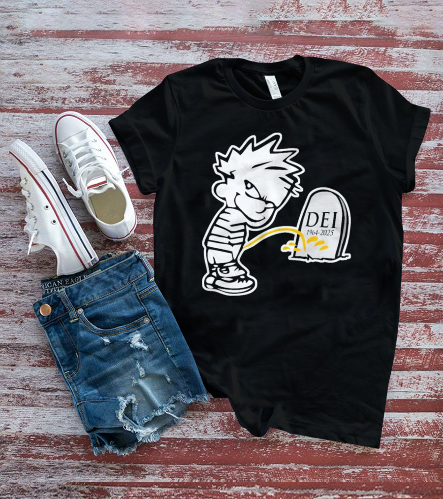 RIP DEI 1964-2025 Comic Tribute With Cartoon Character T-Shirt