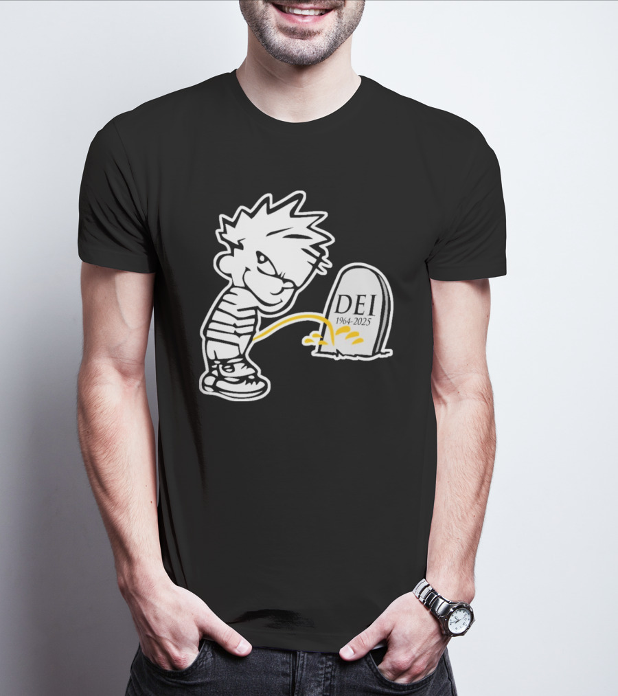 RIP DEI 1964-2025 Comic Tribute With Cartoon Character T-Shirt