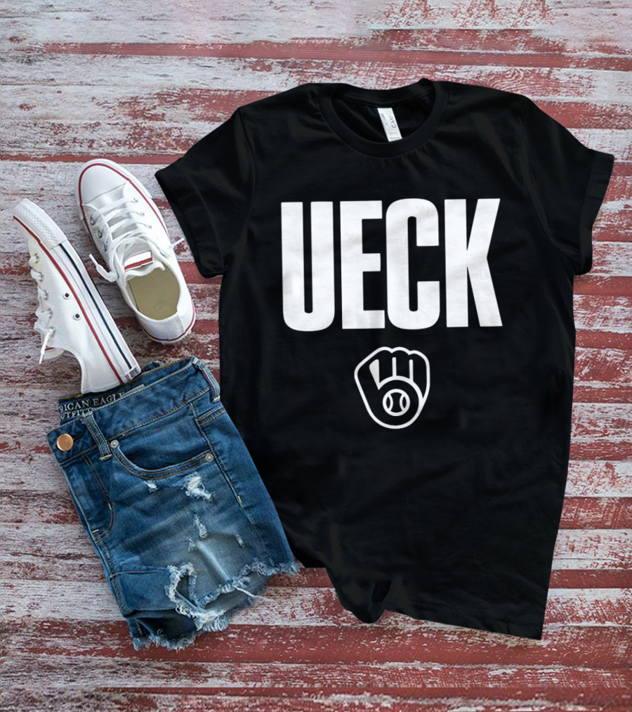 Milwaukee Brewers MLB Thank You UECK Baseball Glove Tribute T-Shirt