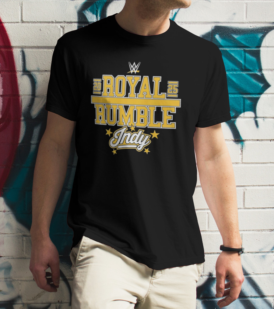 WWE Royal Rumble 2025 Indy Gold Stars T-Shirt