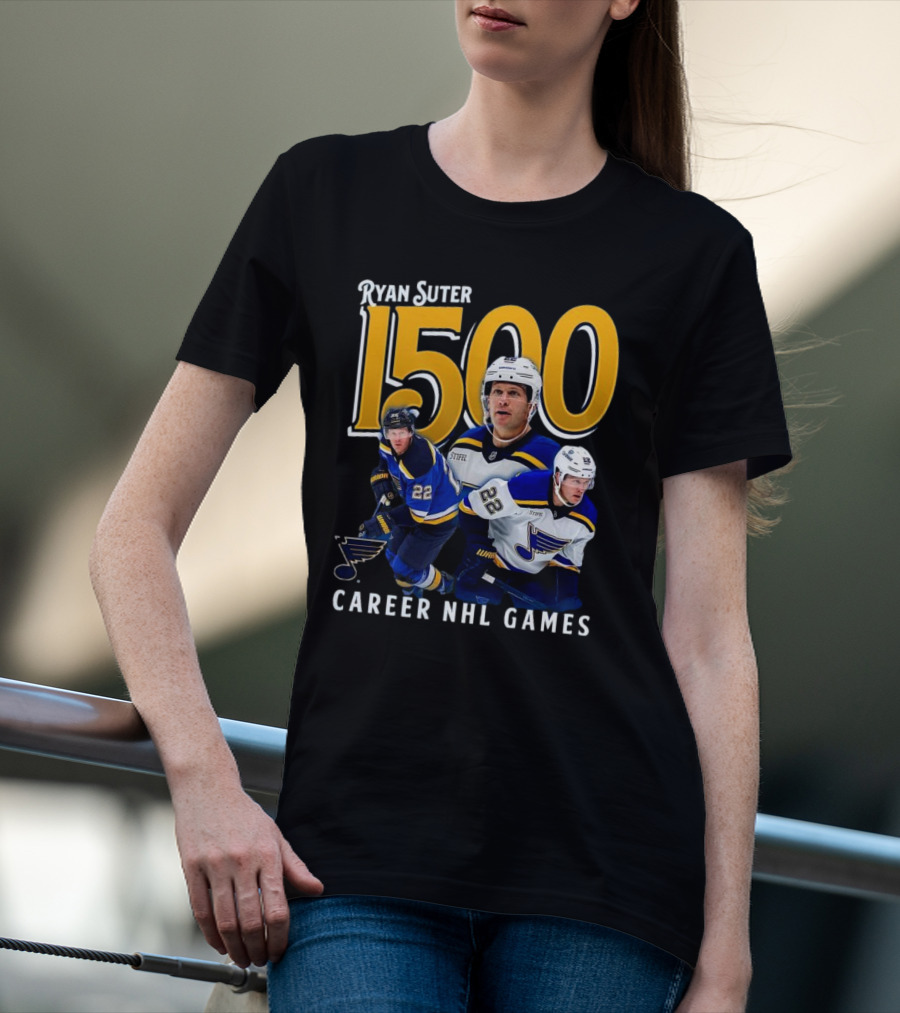 Ryan Suter St. Louis Blues 1500 Career NHL Games Celebration T-Shirt